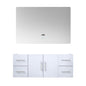 Geneva 48 in. W x 22 in. D Glossy White Bath Vanity