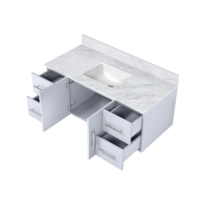 Geneva 48 in. W x 22 in. D Glossy White Bath Vanity