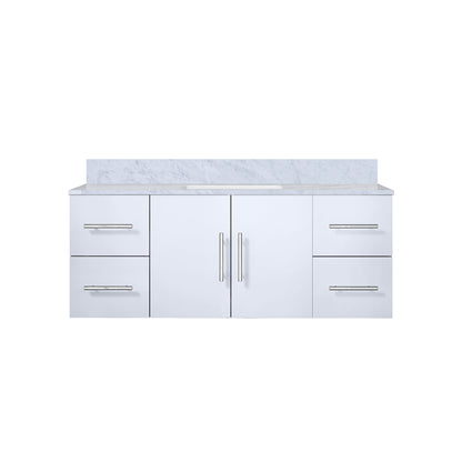 Geneva 48 in. W x 22 in. D Glossy White Bath Vanity
