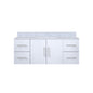 Geneva 48 in. W x 22 in. D Glossy White Bath Vanity
