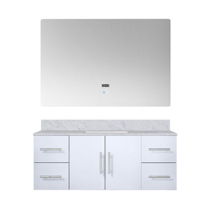 Geneva 48 in. W x 22 in. D Glossy White Bath Vanity