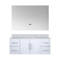 Geneva 48 in. W x 22 in. D Glossy White Bath Vanity