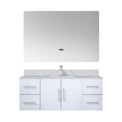 Geneva 48 in. W x 22 in. D Glossy White Bath Vanity