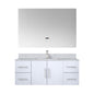 Geneva 48 in. W x 22 in. D Glossy White Bath Vanity