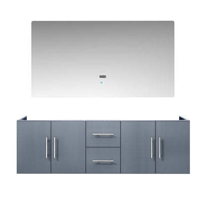 Geneva 60 in. W x 22 in. D Dark Grey Double Bath Vanity