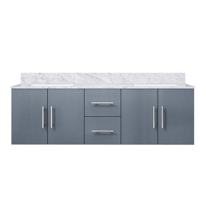 Geneva 60 in. W x 22 in. D Dark Grey Double Bath Vanity