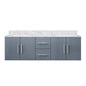 Geneva 60 in. W x 22 in. D Dark Grey Double Bath Vanity