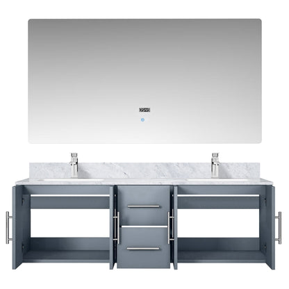 Geneva 60 in. W x 22 in. D Dark Grey Double Bath Vanity
