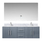 Geneva 60 in. W x 22 in. D Dark Grey Double Bath Vanity
