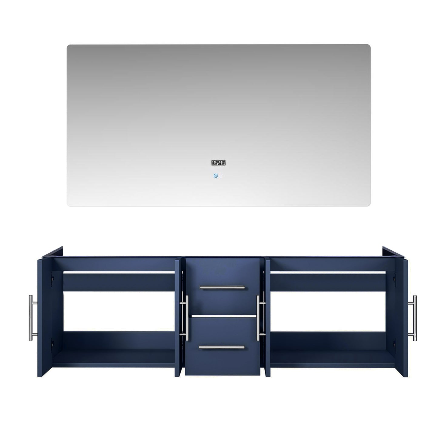 Geneva 60 in. W x 22 in. D Navy Blue Double Bath Vanity