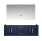 Geneva 60 in. W x 22 in. D Navy Blue Double Bath Vanity