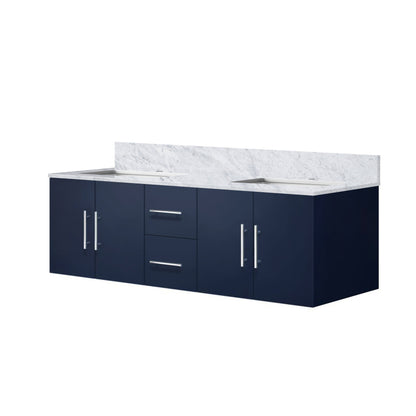 Geneva 60 in. W x 22 in. D Navy Blue Double Bath Vanity