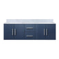 Geneva 60 in. W x 22 in. D Navy Blue Double Bath Vanity