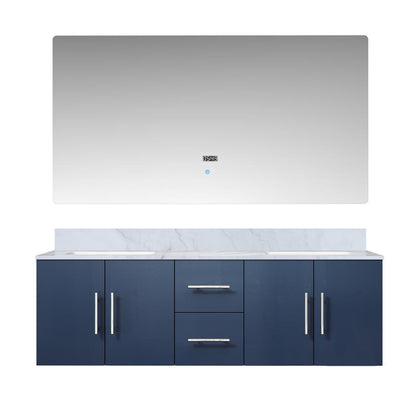 Geneva 60 in. W x 22 in. D Navy Blue Double Bath Vanity