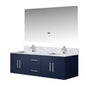 Geneva 60 in. W x 22 in. D Navy Blue Double Bath Vanity