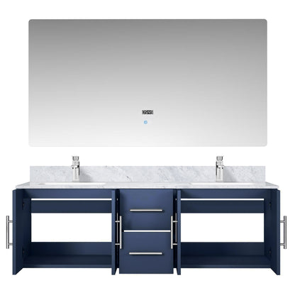 Geneva 60 in. W x 22 in. D Navy Blue Double Bath Vanity