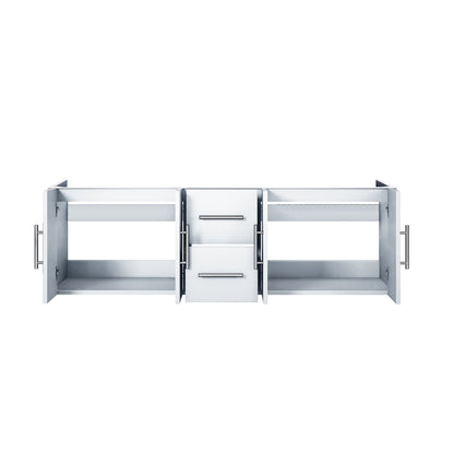 Geneva 60 in. W x 22 in. D Glossy White Double Bath Vanity