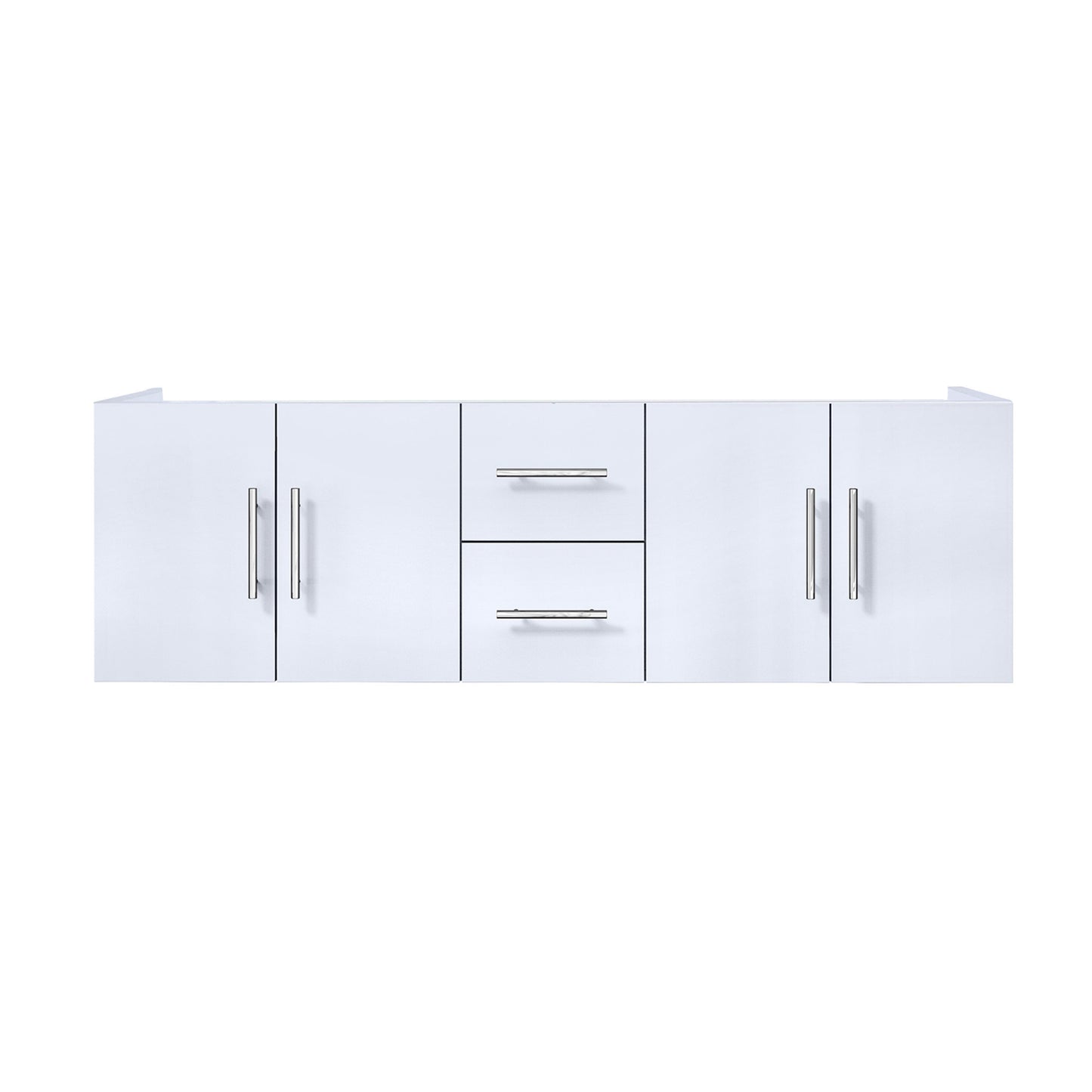 Geneva 60 in. W x 22 in. D Glossy White Double Bath Vanity