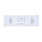 Geneva 60 in. W x 22 in. D Glossy White Double Bath Vanity