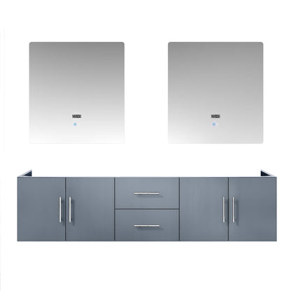 Geneva 72 in. W x 22 in. D Dark Grey Double Bath Vanity