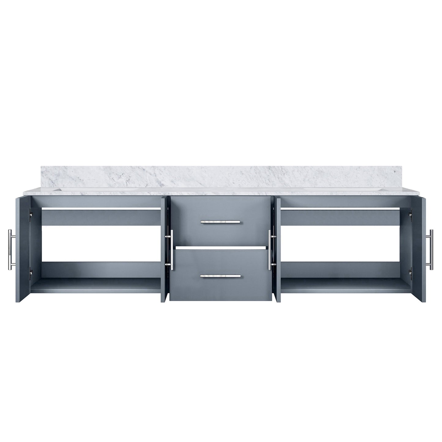 Geneva 72 in. W x 22 in. D Dark Grey Double Bath Vanity