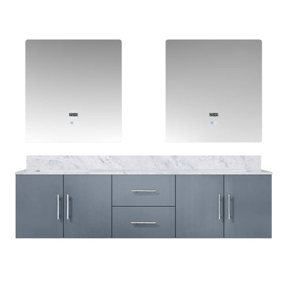 Geneva 72 in. W x 22 in. D Dark Grey Double Bath Vanity