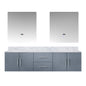 Geneva 72 in. W x 22 in. D Dark Grey Double Bath Vanity