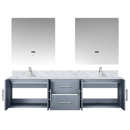 Geneva 72 in. W x 22 in. D Dark Grey Double Bath Vanity