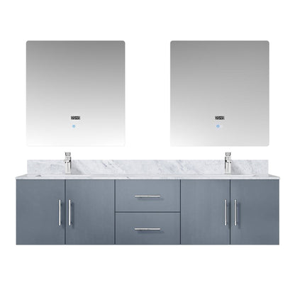 Geneva 72 in. W x 22 in. D Dark Grey Double Bath Vanity