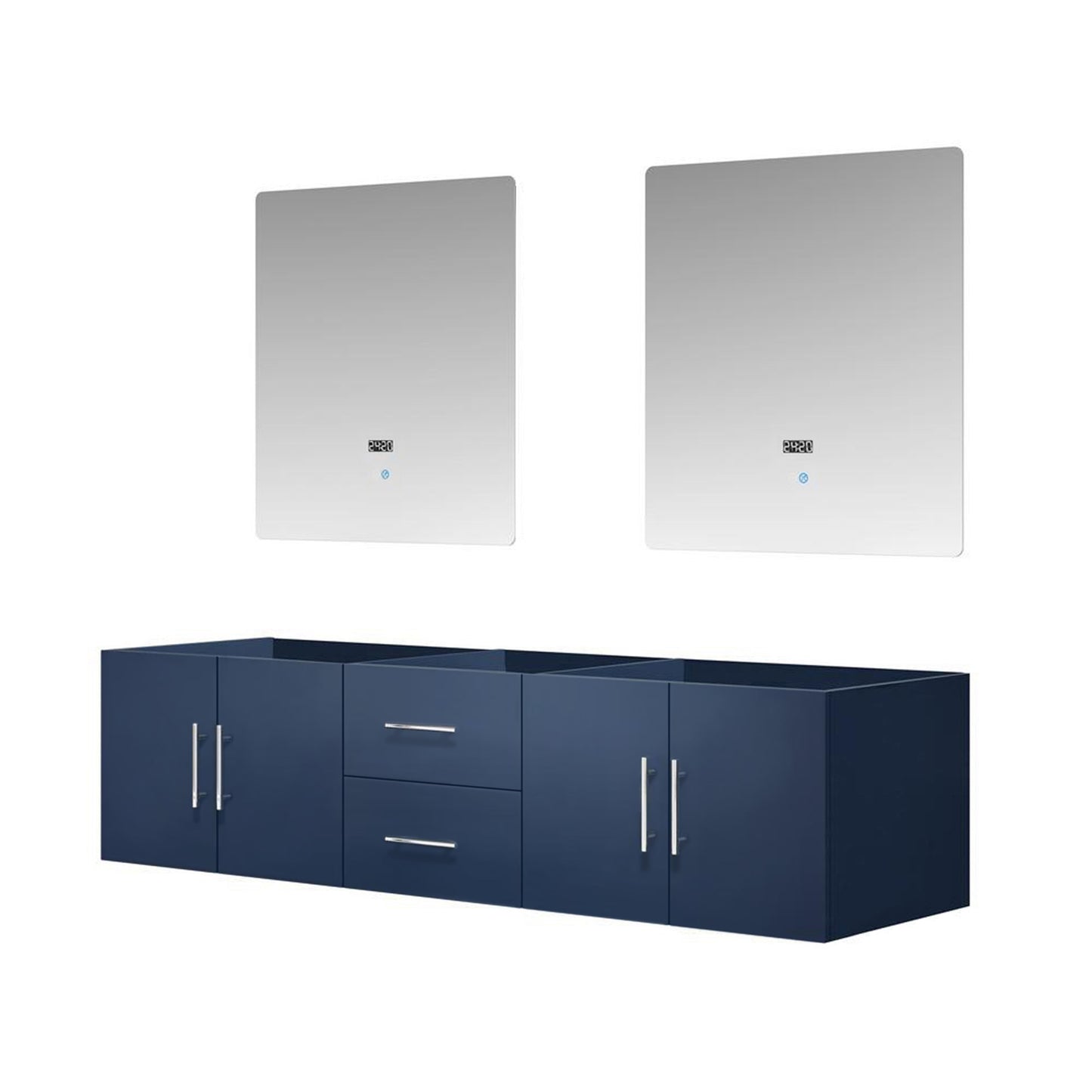 Geneva 72 in. W x 22 in. D Navy Blue Double Bath Vanity