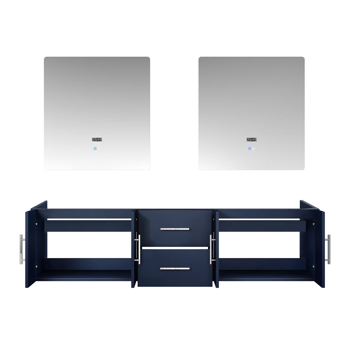 Geneva 72 in. W x 22 in. D Navy Blue Double Bath Vanity
