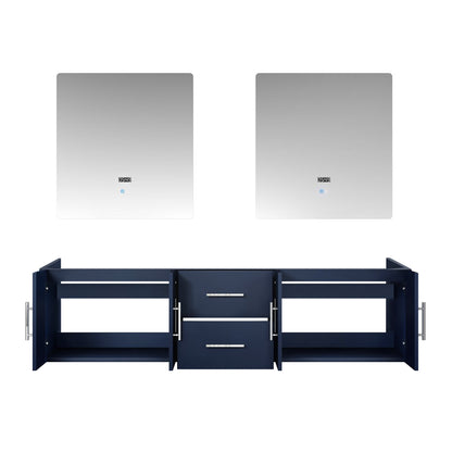 Geneva 72 in. W x 22 in. D Navy Blue Double Bath Vanity