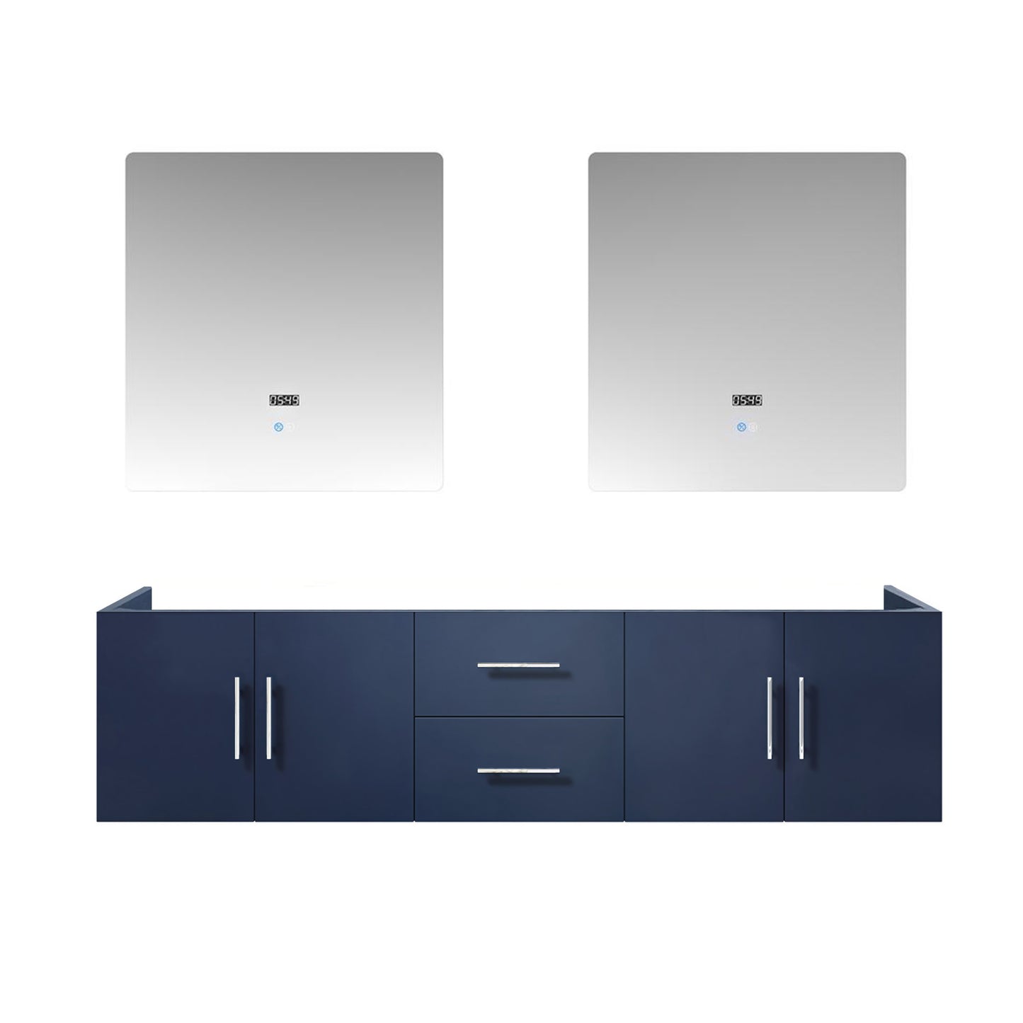 Geneva 72 in. W x 22 in. D Navy Blue Double Bath Vanity