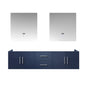 Geneva 72 in. W x 22 in. D Navy Blue Double Bath Vanity