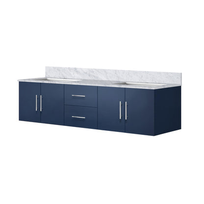 Geneva 72 in. W x 22 in. D Navy Blue Double Bath Vanity