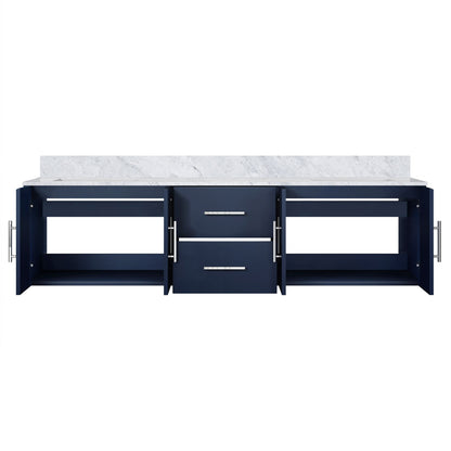 Geneva 72 in. W x 22 in. D Navy Blue Double Bath Vanity