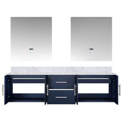 Geneva 72 in. W x 22 in. D Navy Blue Double Bath Vanity