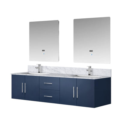 Geneva 72 in. W x 22 in. D Navy Blue Double Bath Vanity