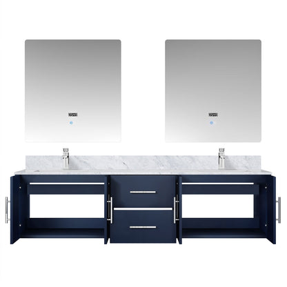 Geneva 72 in. W x 22 in. D Navy Blue Double Bath Vanity