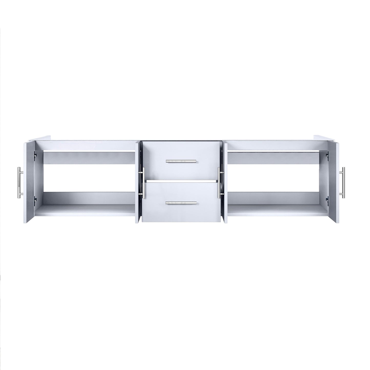 Geneva 72 in. W x 22 in. D Glossy White Double Bath Vanity
