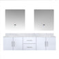 Geneva 72 in. W x 22 in. D Glossy White Double Bath Vanity