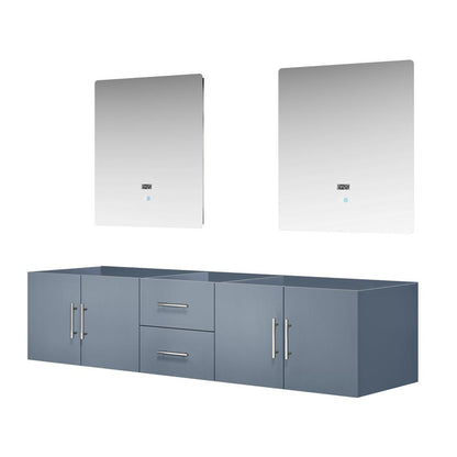 Geneva 80 in. W x 22 in. D Dark Grey Double Bath Vanity