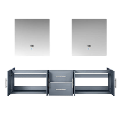 Geneva 80 in. W x 22 in. D Dark Grey Double Bath Vanity