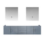 Geneva 80 in. W x 22 in. D Dark Grey Double Bath Vanity