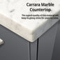 Geneva 80 in. W x 22 in. D Dark Grey Double Bath Vanity