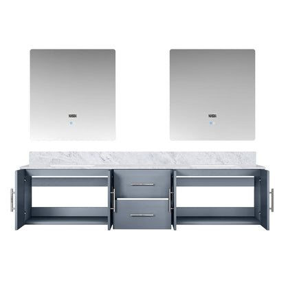 Geneva 80 in. W x 22 in. D Dark Grey Double Bath Vanity