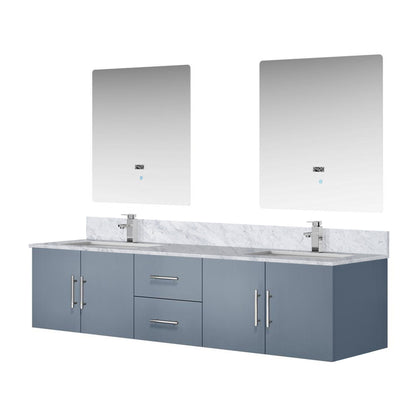 Geneva 80 in. W x 22 in. D Dark Grey Double Bath Vanity