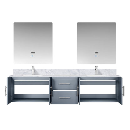 Geneva 80 in. W x 22 in. D Dark Grey Double Bath Vanity