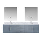 Geneva 80 in. W x 22 in. D Dark Grey Double Bath Vanity