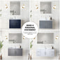 Geneva 80 in. W x 22 in. D Navy Blue Double Bath Vanity